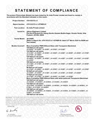 09 Bifacial MonoPERC IEC 61701 Salt Mist certificate