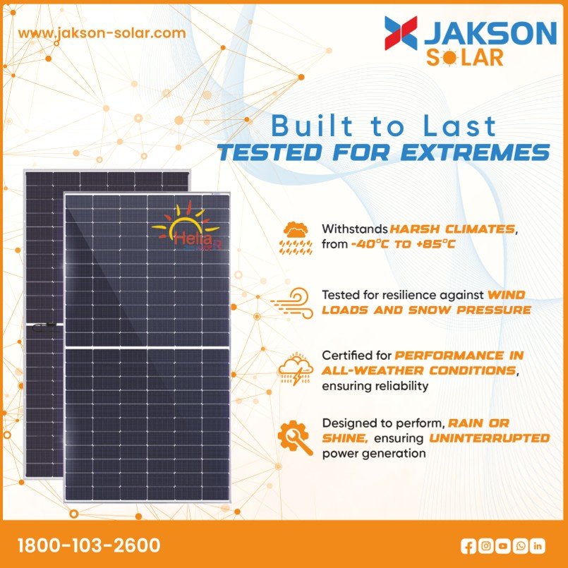 Best Reliable. Efficient. Sustainable. Choose Jakson Solar