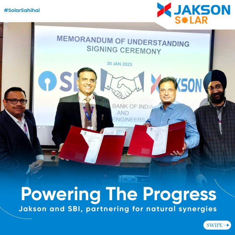 Jakson Solar Partners with SBI for Exclusive Financing Solutions