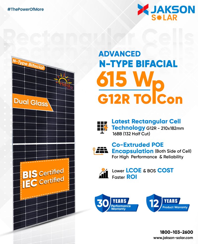 Next Gen 615 Wp Bifacial Solar Module for Max Output