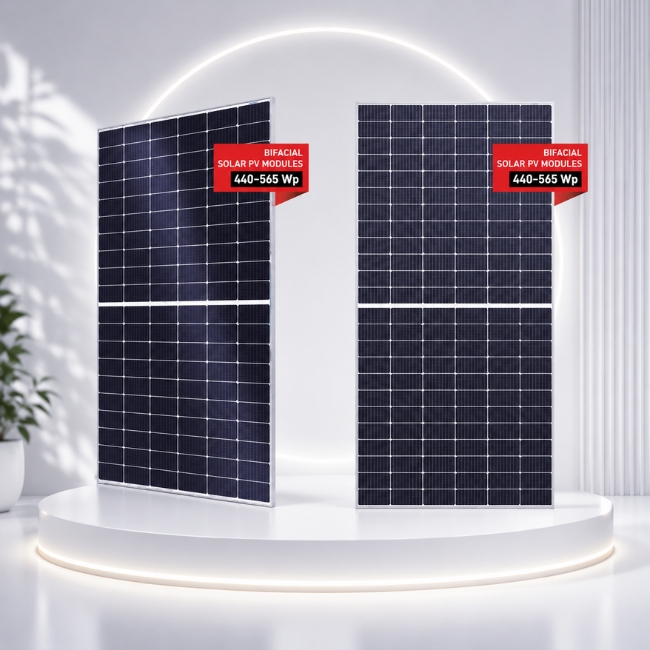 Bifacial solar pv modules 440 566 wp Jakson Solar